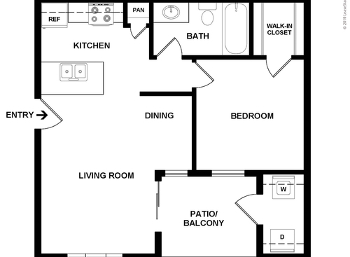Montecito Village - Valencia - 1 bed - 1 bath - 642 sf