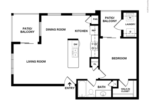 Montecito Village - Barcelona - 1 bed - 1 bath - 733 sf