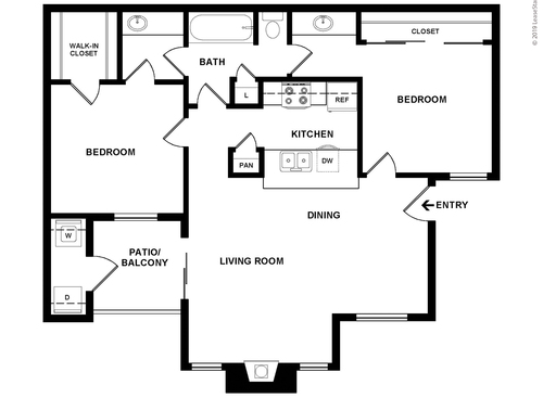 Montecito Village - Sevilla - 2 bed - 1.5 bath - 891 sf