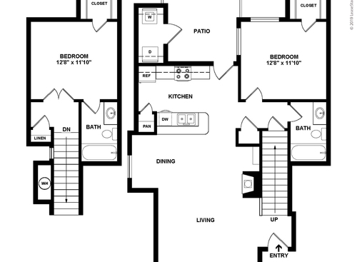 Montecito Village - Townhouse - 2 bed - 2 bath - 1055 sf