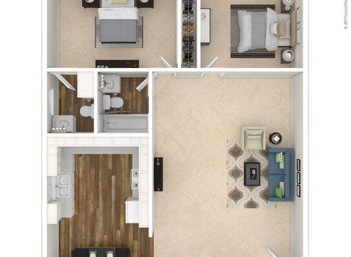 Park Grossmont - 2x2 Large - 2 bed - 2 bath - 970 sf