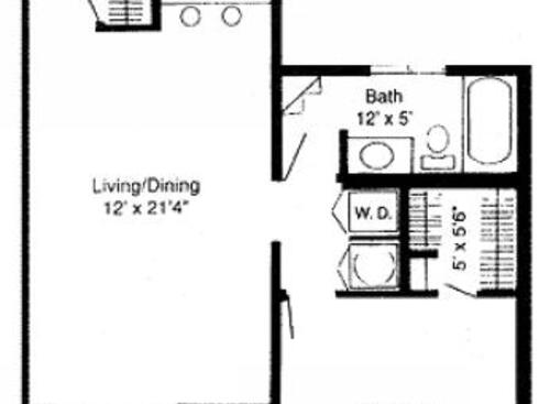 Park Terrace Apartments - The Dover - Upgrade - 1 bed - 1 bath - 790 sf