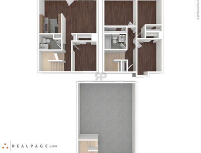 BRIDGTON PLACE TOWNHOMES - D1 - 4 bed - 2 bath - 800 sf