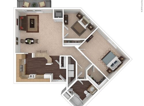 Willow: Beds - 2: Baths - 1: SqFt Range - 1130 to 1130