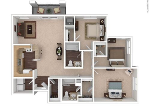 Arbor Vitae: Beds - 3: Baths - 2: SqFt Range - 1378 to 1378