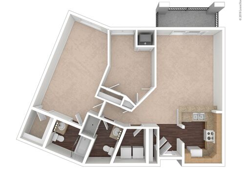 Blue Spruce: Beds - 2: Baths - 2: SqFt Range - 1062 to 1062