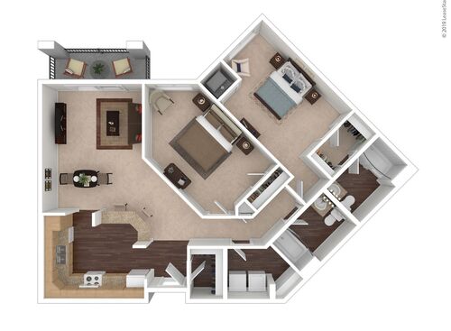 Elm: Beds - 2: Baths - 2: SqFt Range - 1221 to 1221