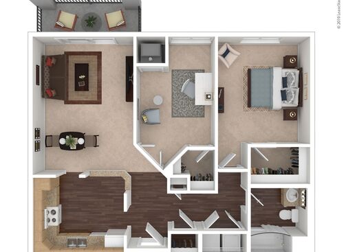 Juniper: Beds - 1: Baths - 1: SqFt Range - 970 to 970