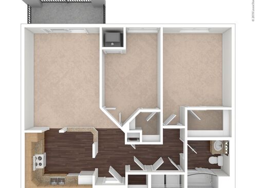 Juniper: Beds - 1: Baths - 1: SqFt Range - 970 to 970