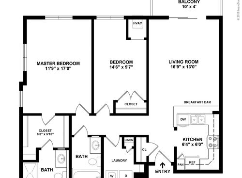 Linden : Beds - 2: Baths - 2: SqFt Range - 1089 to 1089