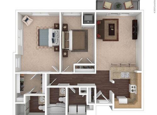 Linden : Beds - 2: Baths - 2: SqFt Range - 1089 to 1089