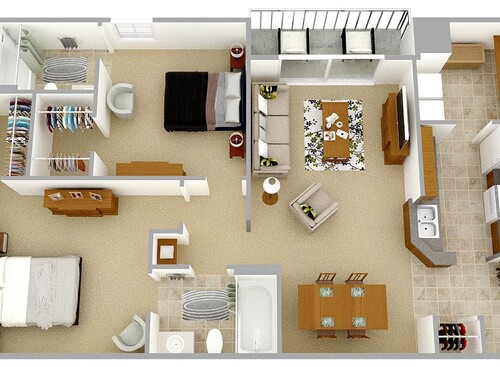 The Saponi 2 Bedroom Apartment in Petersburg VA