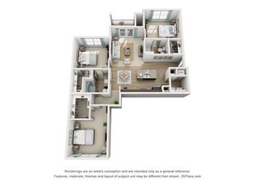 Telluride: Beds - 3: Baths - 2: SqFt Range - 1417 to 1417