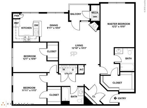 Hamilton Green - 3 Bedroom 2 Bath - 3 bed - 2 bath - 1392 sf