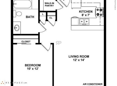 Fernwood Apartments - 1B - 1 bed - 1 bath - 580 sf