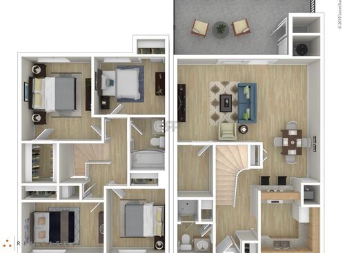 College Park - 4 Bedroom 2 Bath - 4 bed - 2 bath - 1273 sf