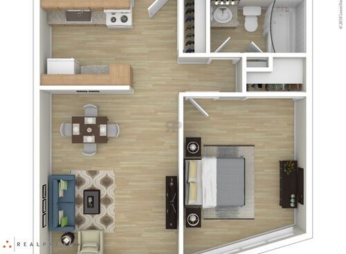 Market Street - One Bedroom - 1 bed - 1 bath - 535 sf