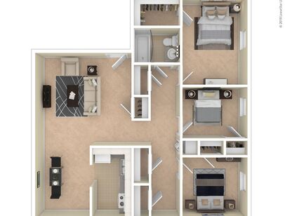 Laketree Manor - 3 Bedroom, 1.5 Bath - 3 bed - 1.5 bath - 924 sf