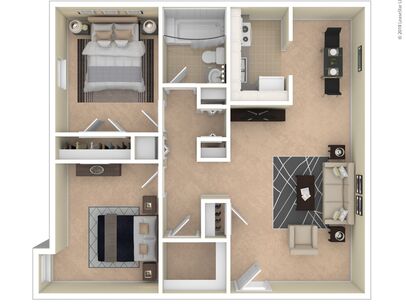 Laketree Manor - 2 Bedroom, 1 Bath - Large - 2 bed - 2 bath - 802 sf