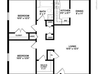 Laketree Manor - 2 Bedroom, 1 Bath - 2 bed - 1 bath - 723 sf