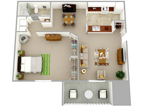 Grafton Station - The Chesapeake - 1 bed - 1 bath - 820 sf