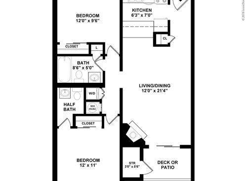 Park Terrace Apartments - The Buckley 2 Bed 1.5 Bath - 2 bed - 1.5 bath - 850 sf