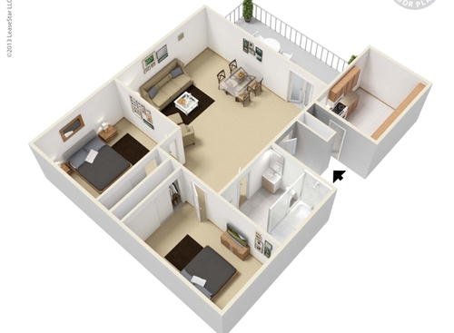 Rolling Hills Apartment Homes - The Cumberland - 2 bed - 1 bath - 915 sf