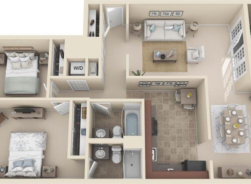 The Rose 2 Bedroom Apartment in Virginia Beach VA