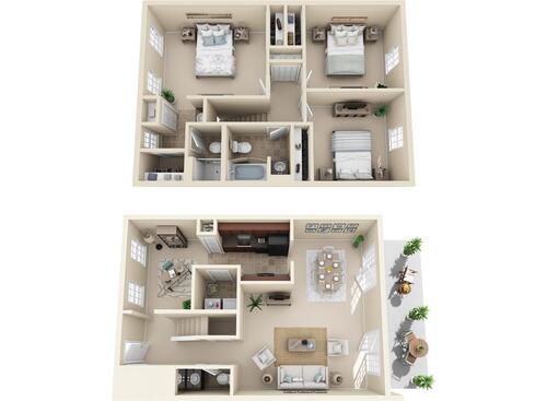 Queen Anne's Lace 3 Bedroom Apartment in Virginia Beach VA