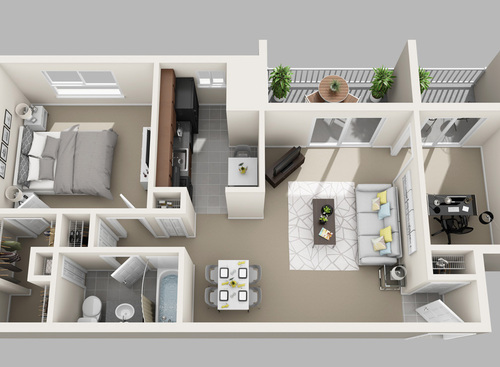 The Wave 1 Bedroom Apartment in Virginia Beach VA