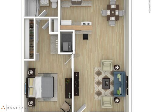 River Park - One Bedroom - 1 bed - 1 bath - 650 sf