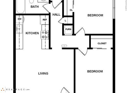 River Park - Two Bedroom - 2 bed - 2 bath - 700 sf