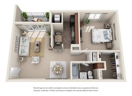 The Ingleside 1 Bedroom Apartment in Downtown Norfolk VA