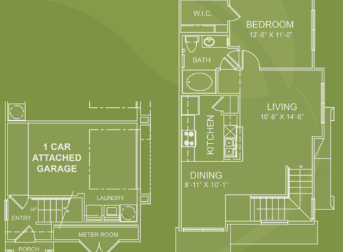 Mansions at Ivy Lake - Oak Alley - 1 bed - 1 bath - 818 sf