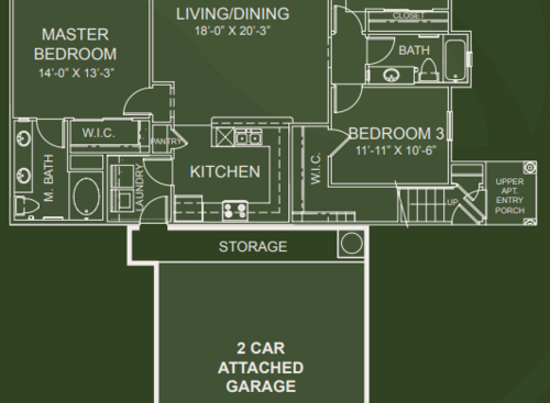 Mansions at Ivy Lake - Belle Helene - 3 bed - 2 bath - 1401 sf