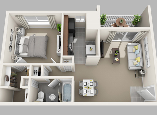 Birdneck Village Apartments - The Starfish - 1 BR/1 BA - 1 bed - 1 bath - 712 sf