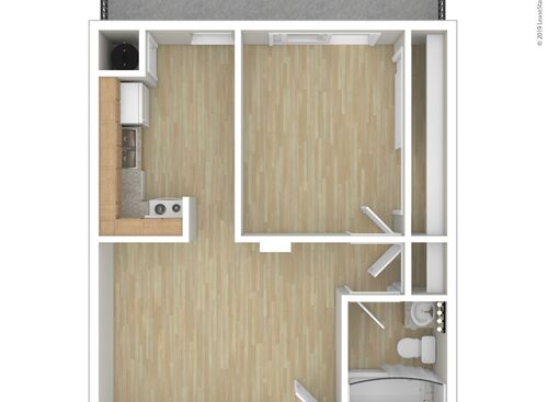 Copeland Creek Apartments - One Bedroom A1b - 1 bed - 1 bath - 547 sf