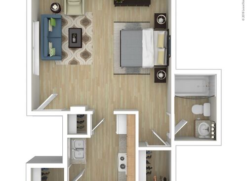 Copeland Creek Apartments - Studio 1a - Studio bed - 1 bath - 511 sf