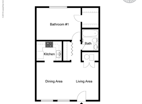 San Juan - 1 Bedroom - 1 bed - 1 bath - 456 sf