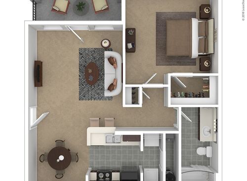 A1: Beds - 1: Baths - 1: SqFt Range - 770 to 770