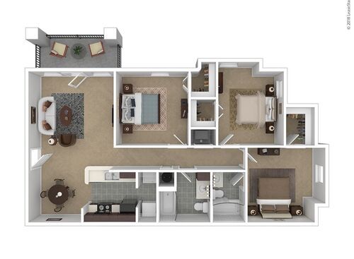 A1: Beds - 3: Baths - 2: SqFt Range - 1196 to 1196