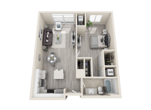 The Cosmopolitan Apartments - Bombay - 1 bed - 1 bath - 804 sf