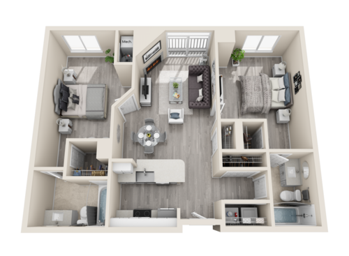 The Cosmopolitan Apartments - Vienna - 2 bed - 2 bath - 1009 sf