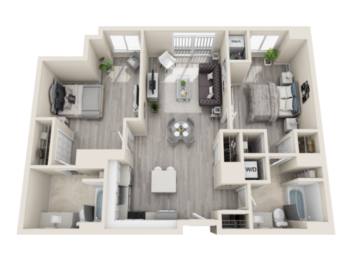 The Cosmopolitan Apartments - Paris - 2 bed - 2 bath - 1070 sf