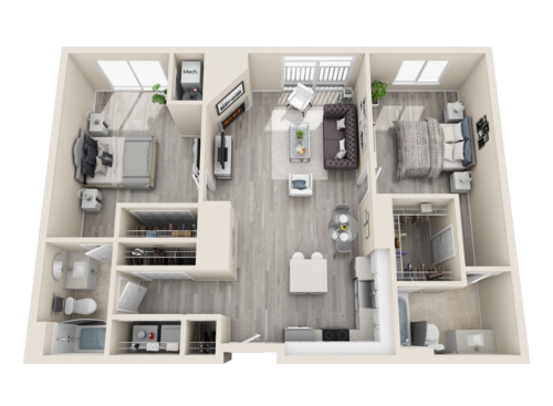 The Cosmopolitan Apartments - Madrid - 2 bed - 2 bath - 1111 sf