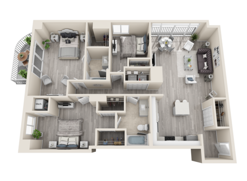 The Cosmopolitan Apartments - Casablanca - 3 bed - 2 bath - 1526 sf