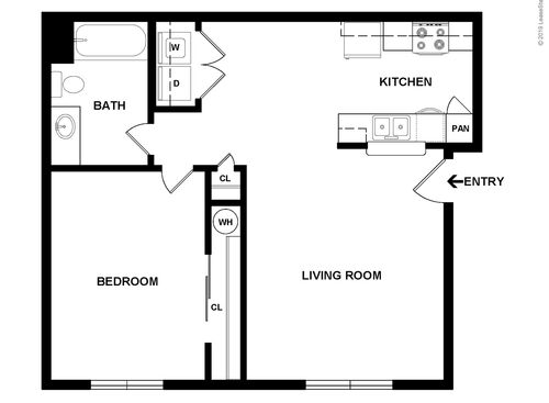 Mason Avenue Apartments - Baker - 1 bed - 1 bath - 705 sf