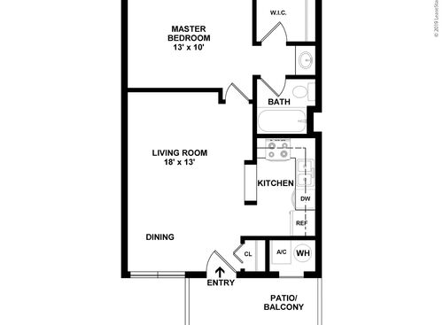 Fishermans Village - Aqua - Studio bed - 1 bath - 545 sf