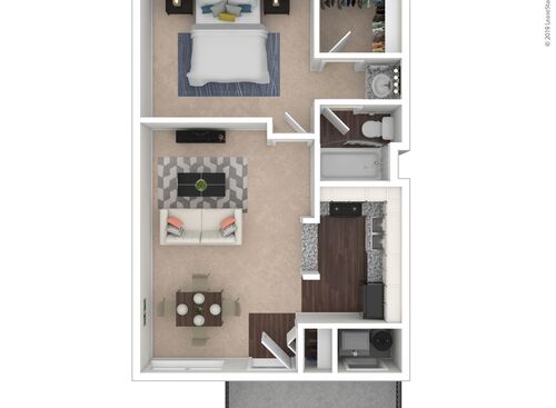 Fishermans Village - Aqua - Studio bed - 1 bath - 545 sf