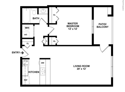 Fishermans Village - Cobalt - 1 bed - 1 bath - 624 sf